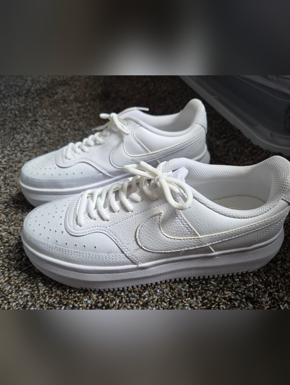 Nike Women's All-White Platform Sneakers